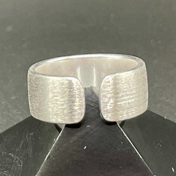 Middle Width Style 8mm Brushed Sterling 925 Silver Wrapped Band Boho Ring #1231 - Picture 8 of 10